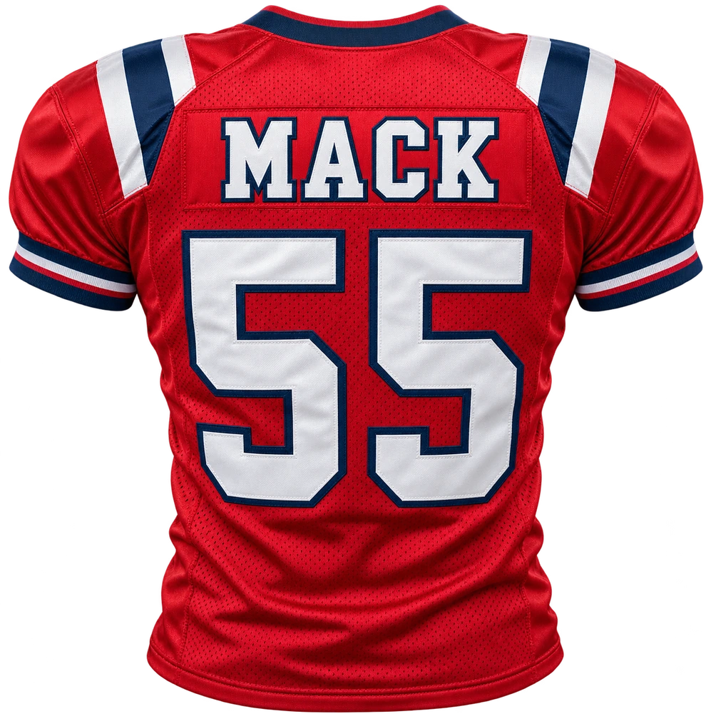 Red Cousino-inspired MACK number 55 jersey